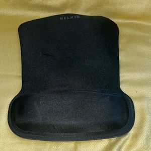 mouse pad by Belkin with a nice, thick padded wrist rest for better ergonomics